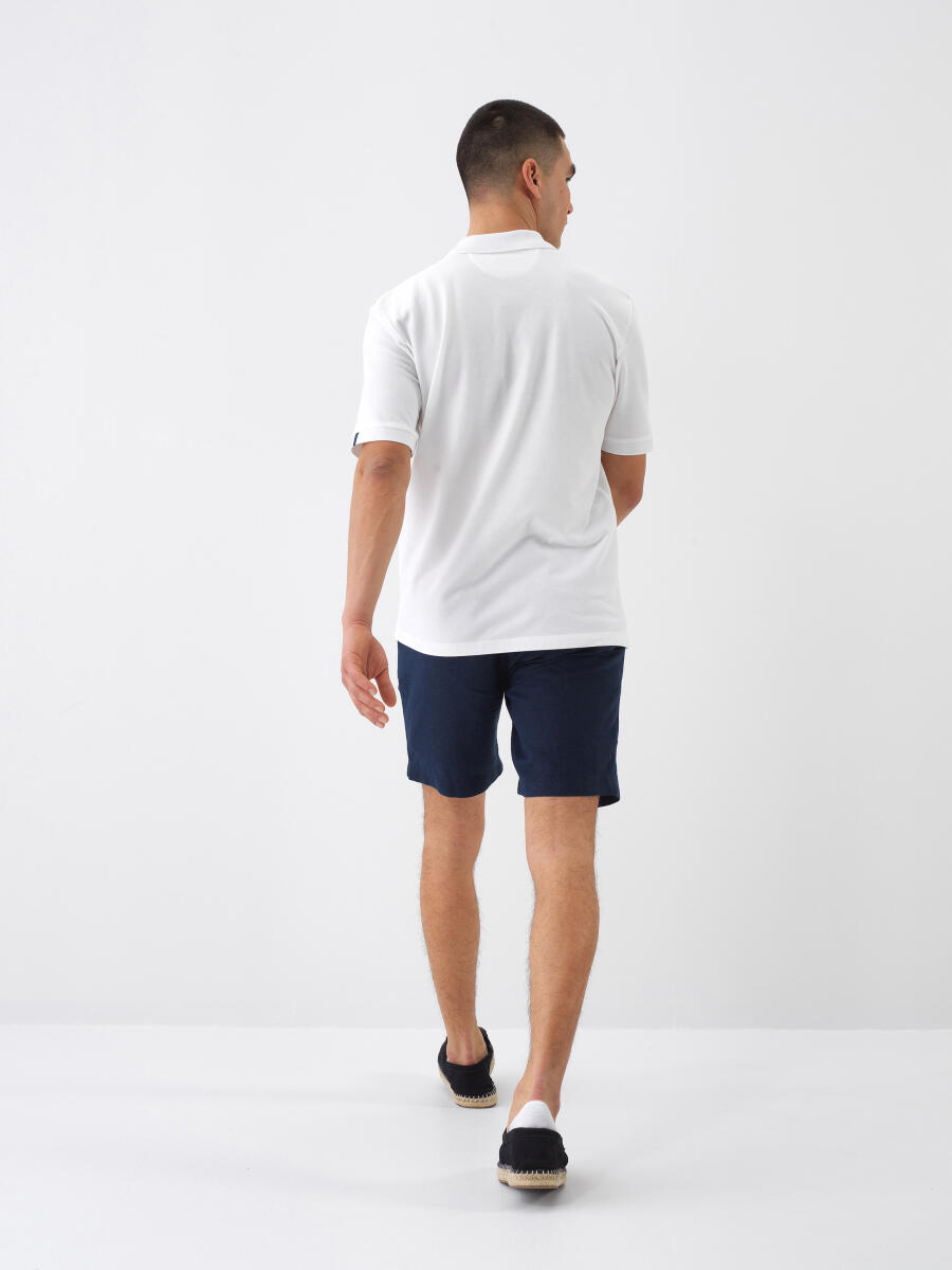 White Regular Fit Cotton T-Shirt - 6