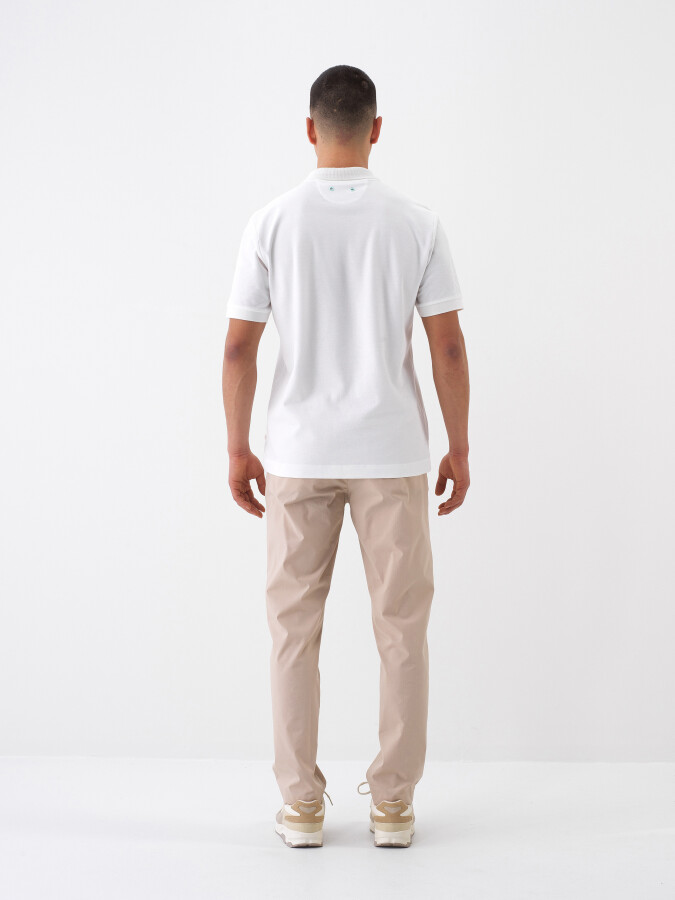White Regular Fit Cotton T-Shirt - 5
