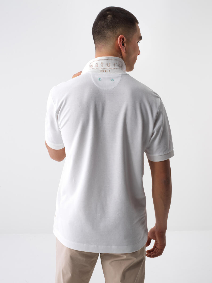White Regular Fit Cotton T-Shirt - 4