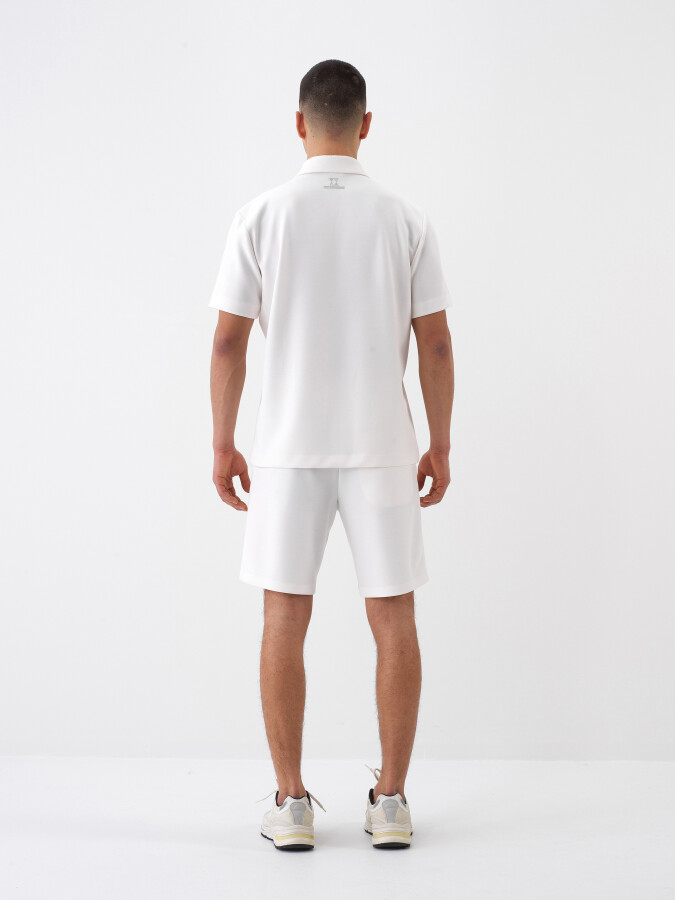 White Regular Fit Modal T-Shirt - 5
