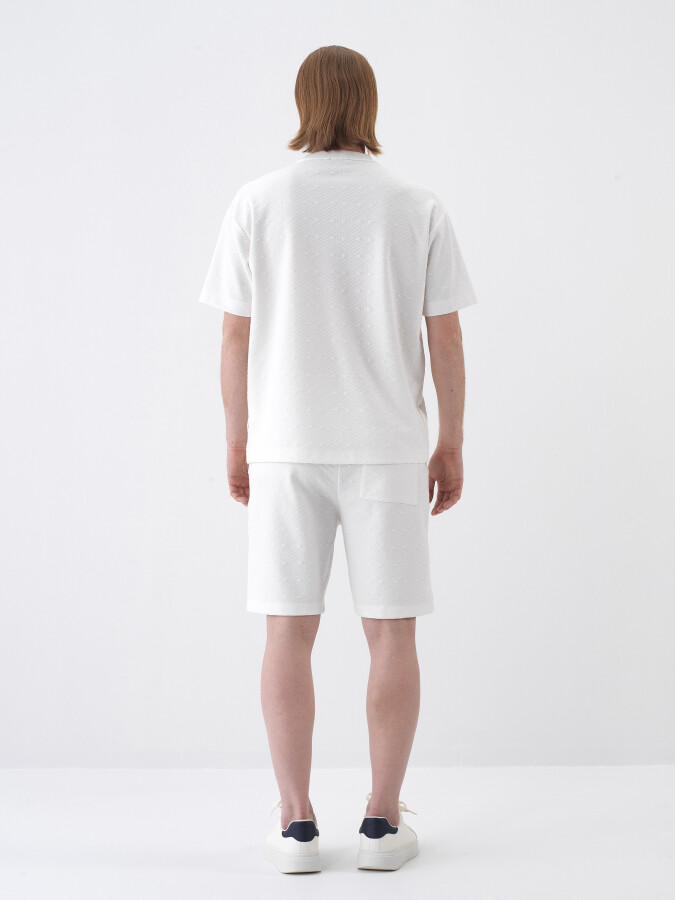 White Regular Fit T-Shirt - 5