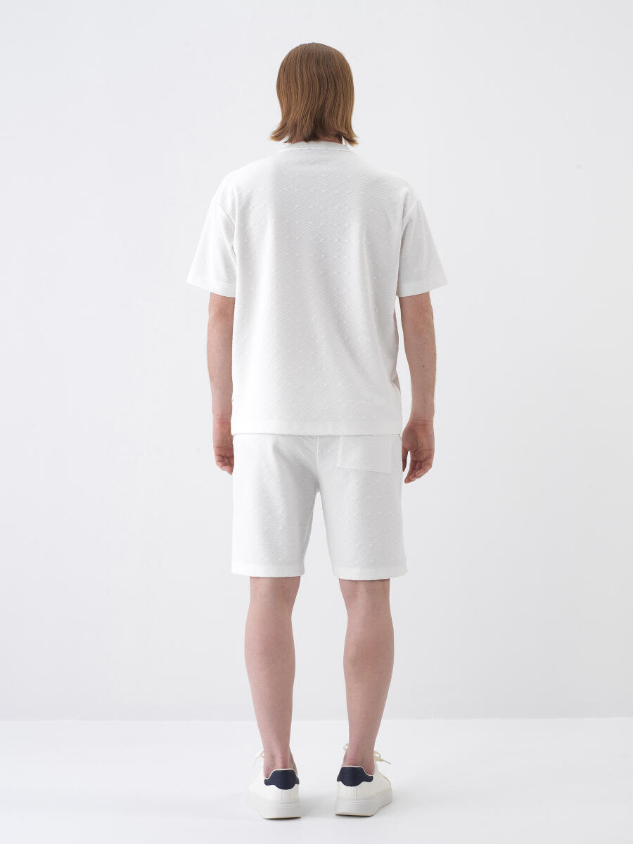 White Regular Fit T-Shirt - 5