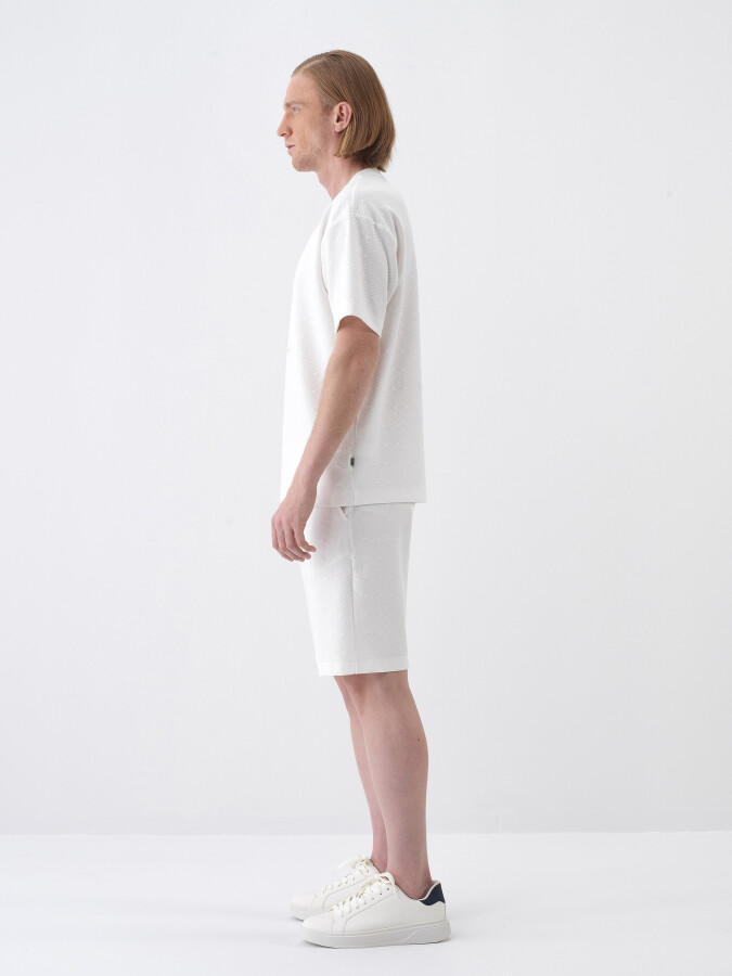 White Regular Fit T-Shirt - 3