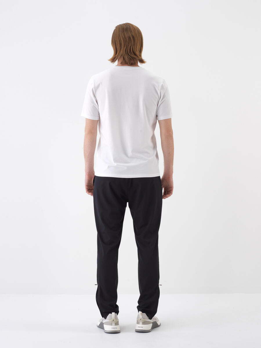 White Slim Fit Cotton T-Shirt - 5