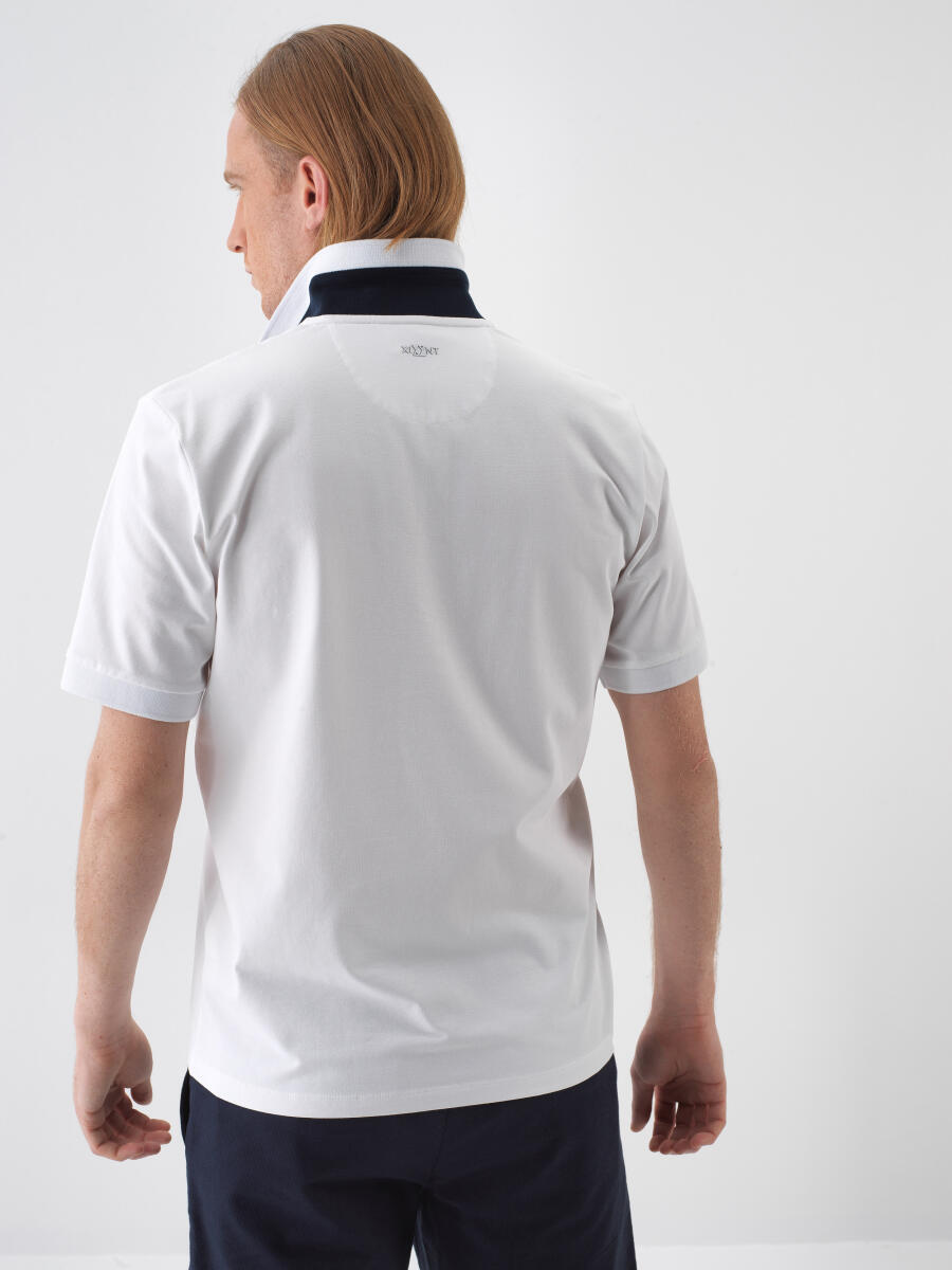 White Slim Fit Cotton T-Shirt - 4