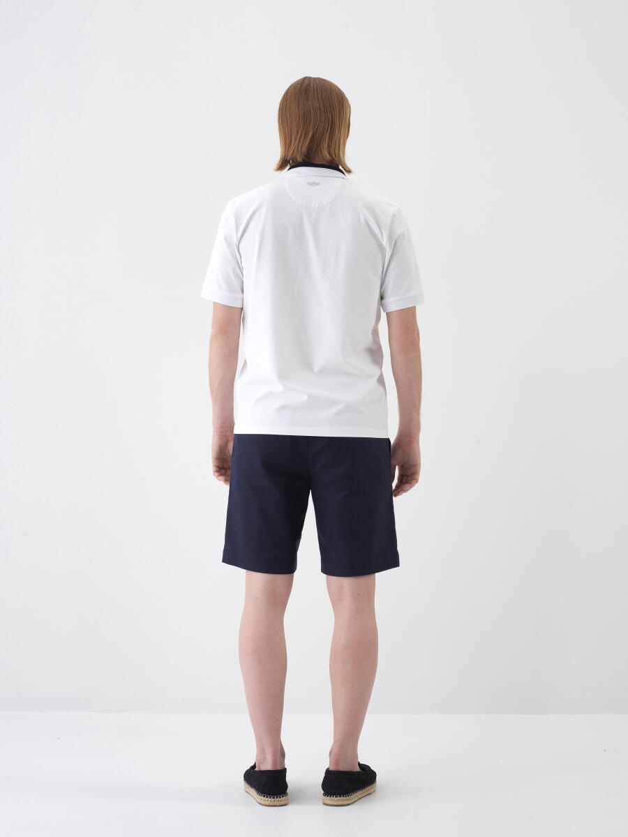 White Slim Fit Cotton T-Shirt - 5