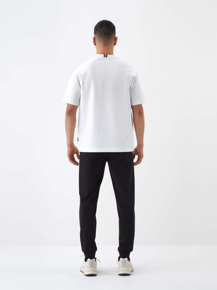 Black Regular Fit Cotton Sweat Trousers - 5