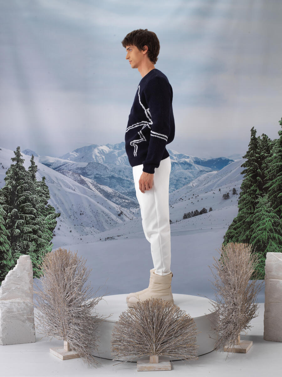 Mohair Patterned Sweater - 4