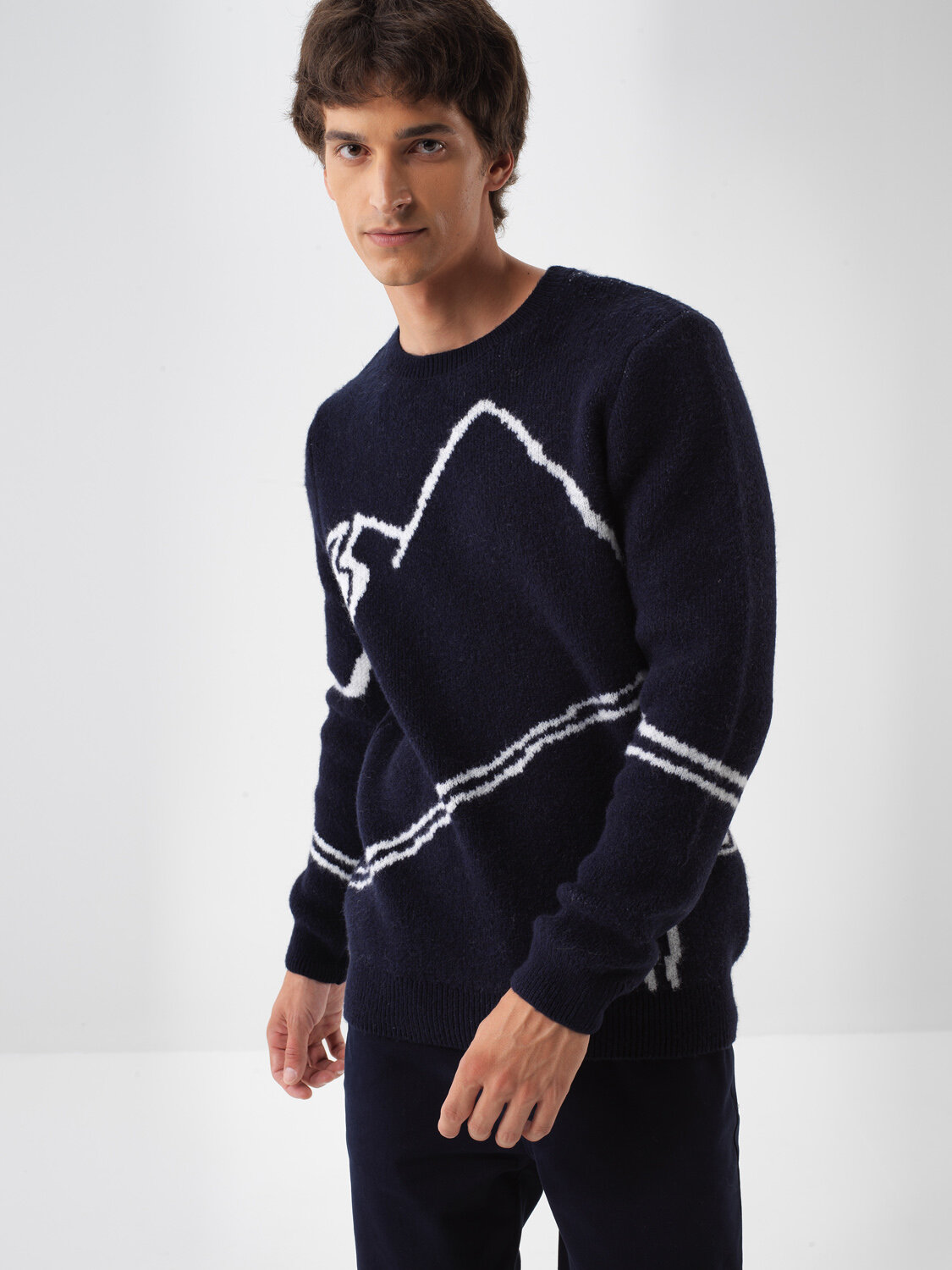 Mohair Patterned Sweater - 2
