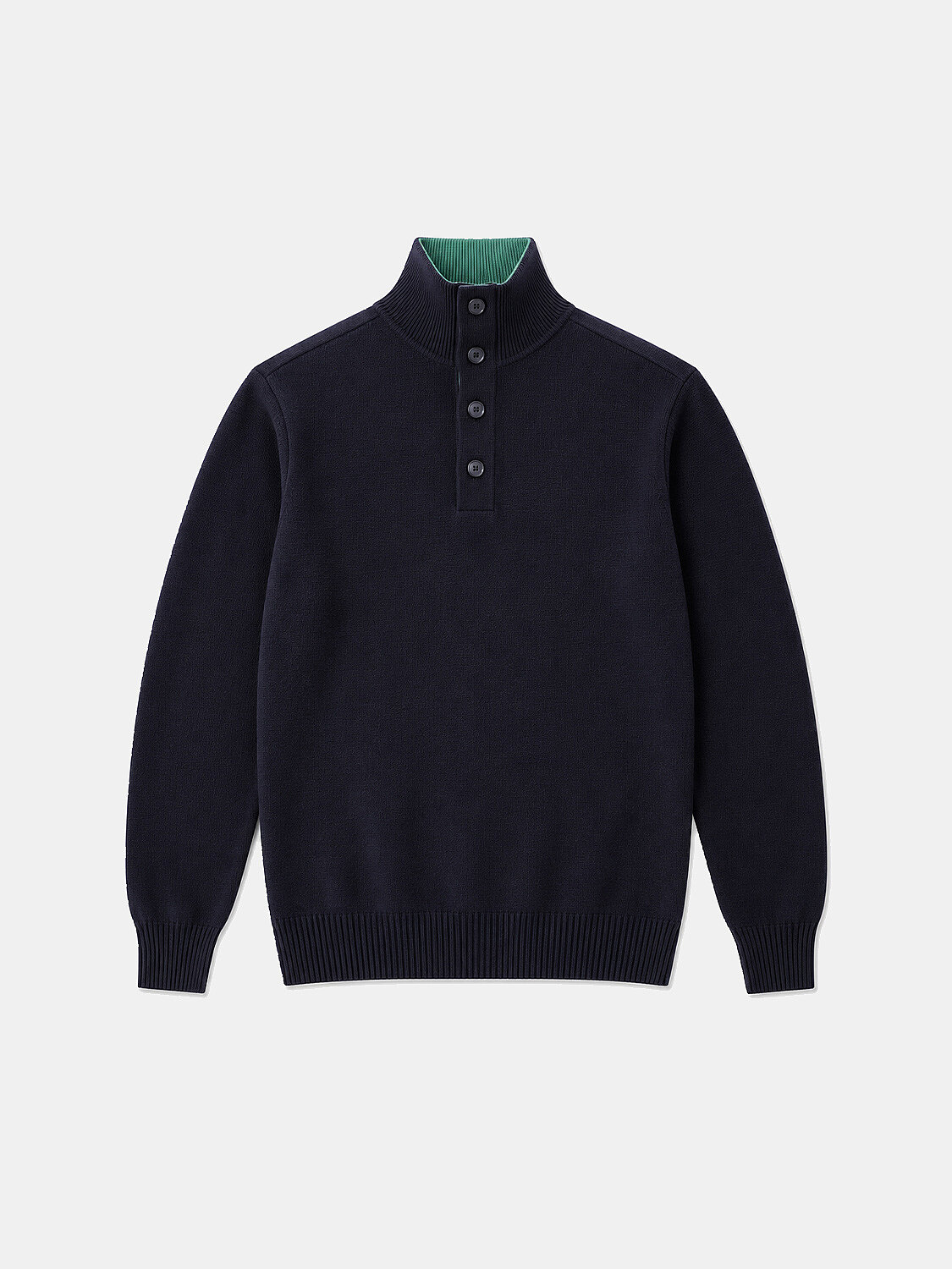 Wool Stand Collar Basic Sweater - 1