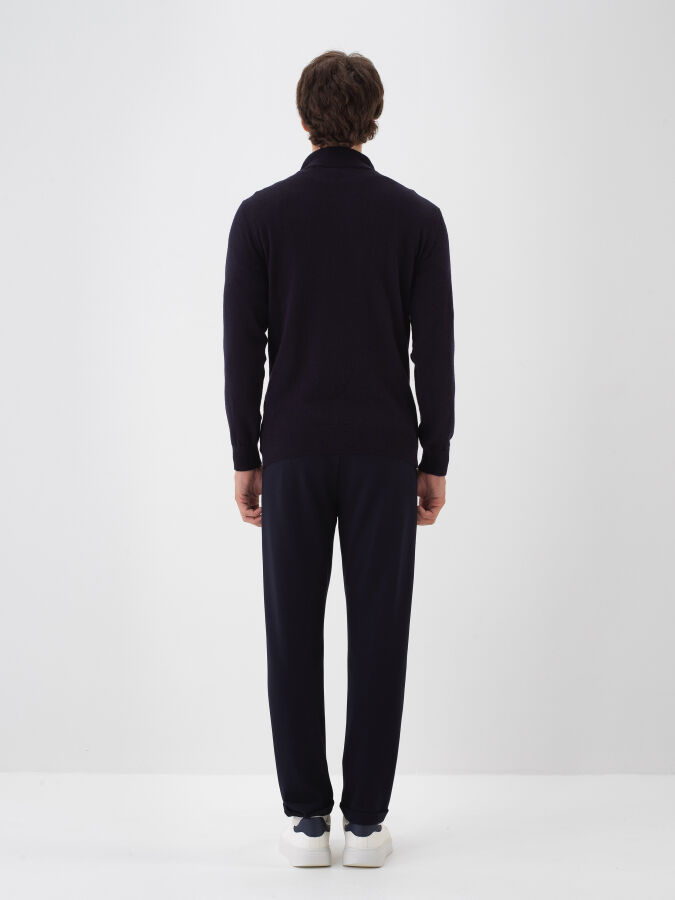 Wool Stand Collar Basic Sweater - 6