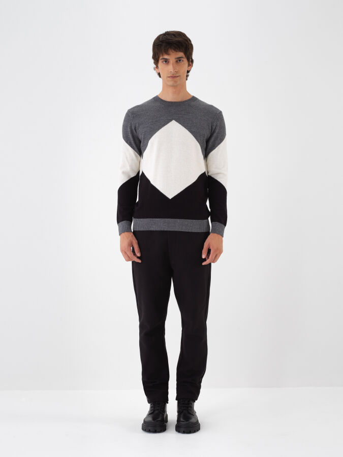 Wool Patterned Sweater - Xint