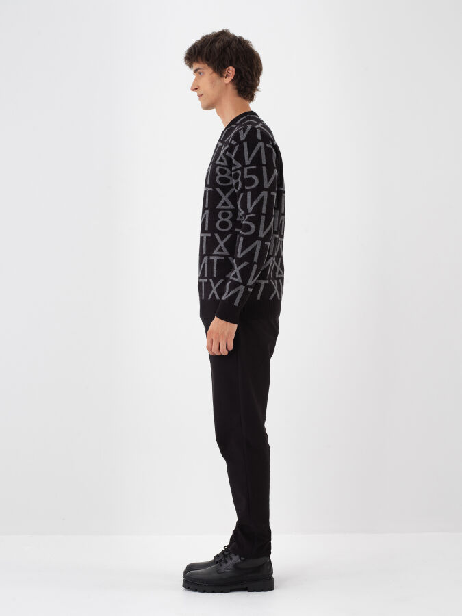 Wool Patterned Sweater - Xint