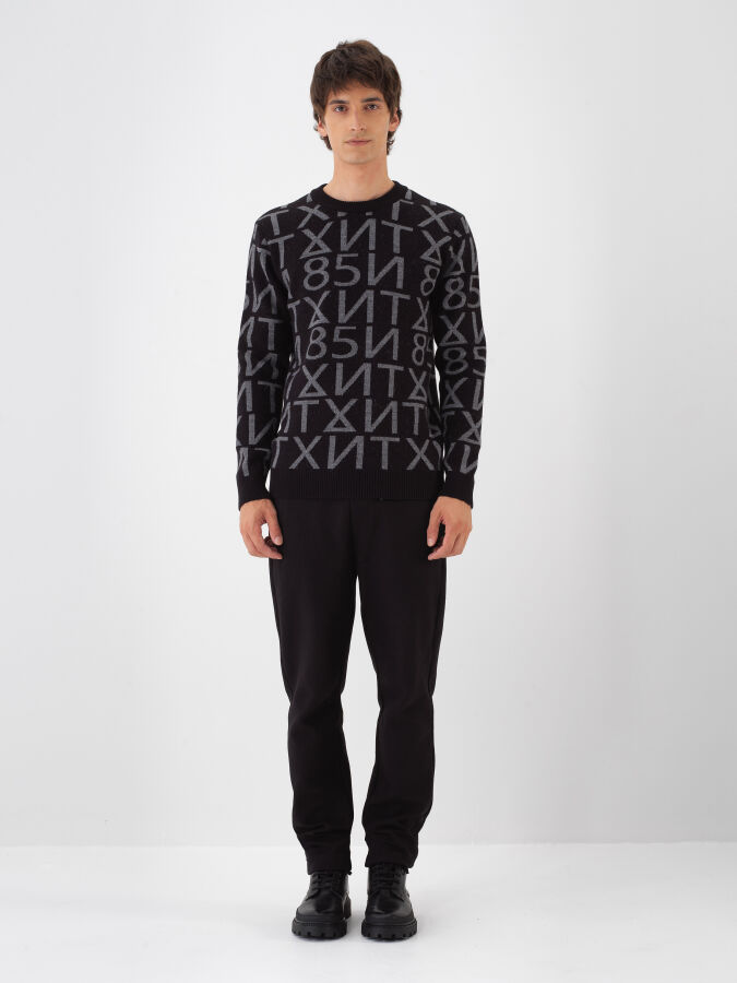Wool Patterned Sweater - Xint