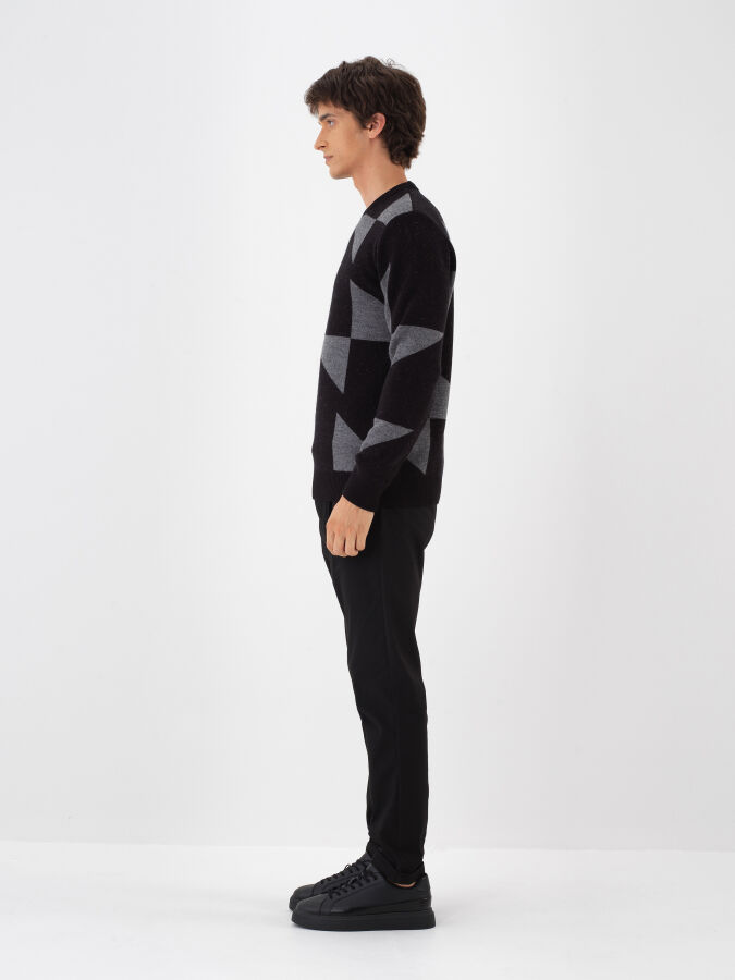 Wool Patterned Sweater - Xint