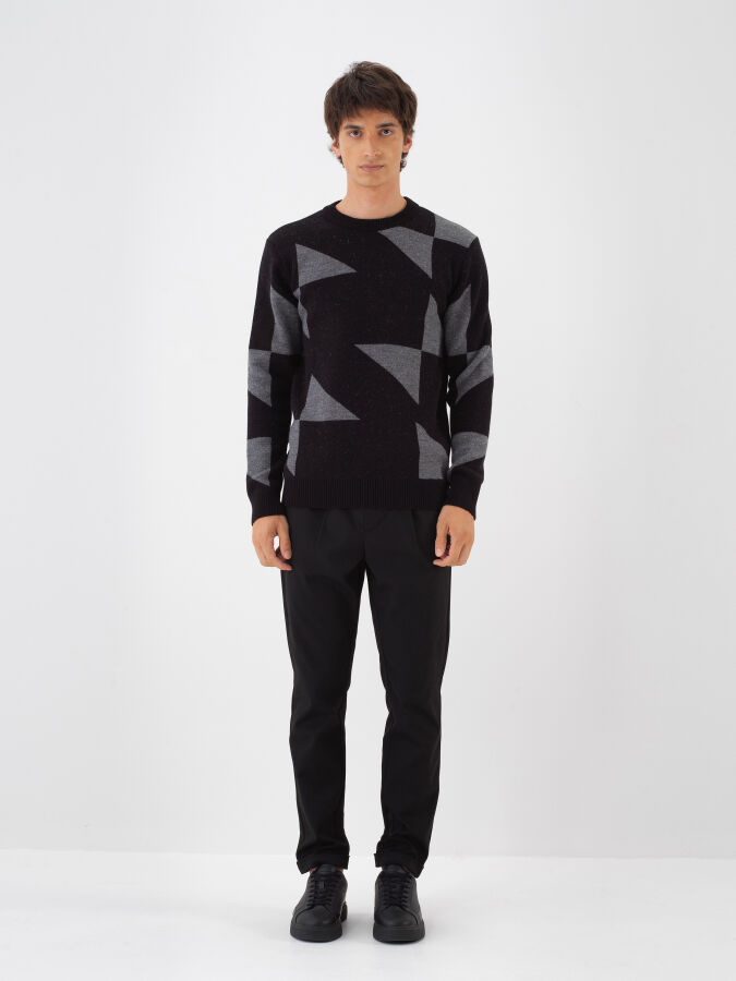 Wool Patterned Sweater - Xint