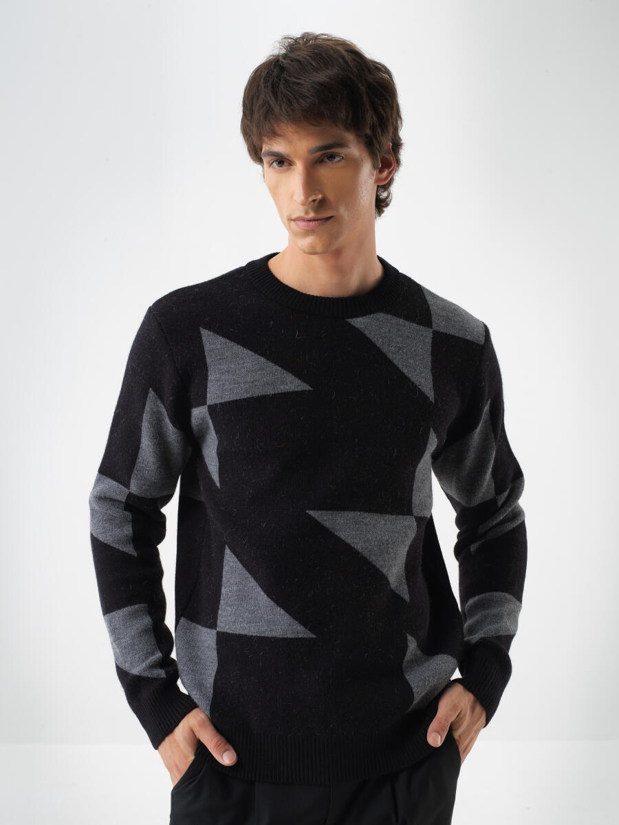 Wool Patterned Sweater - 1