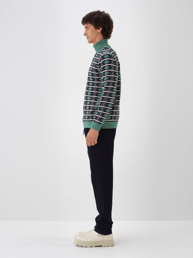 Wool Patterned Sweater - 4