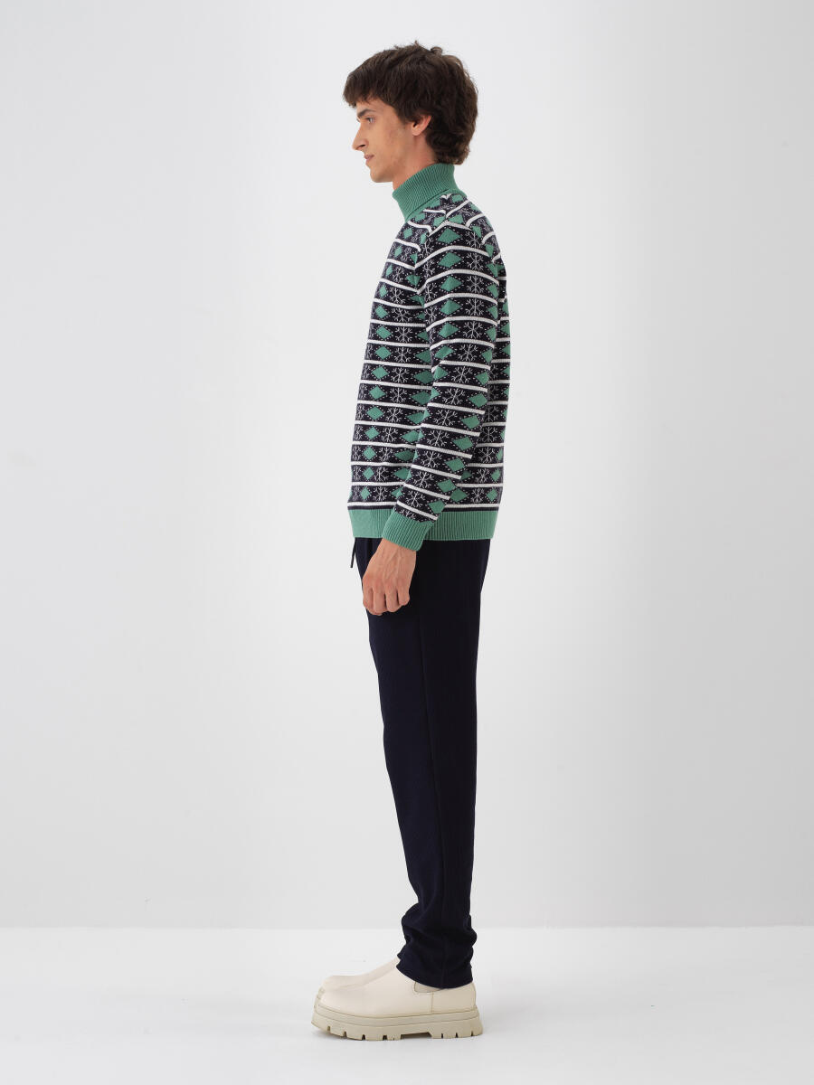 Wool Patterned Sweater - 4