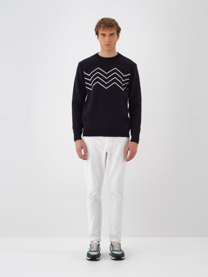 Wool Patterned Sweater - Xint