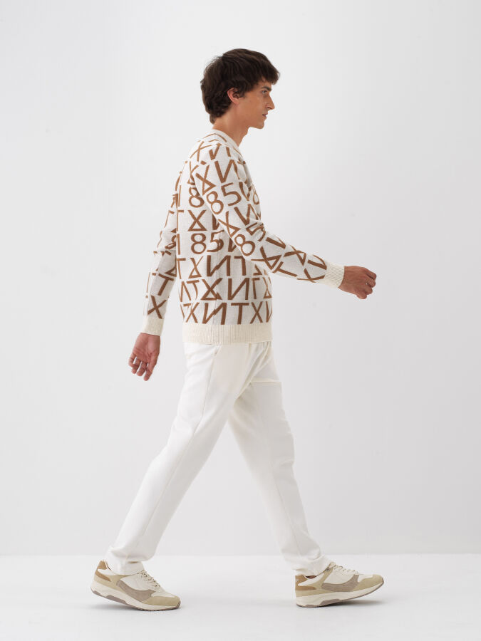 Wool Patterned Sweater - Xint