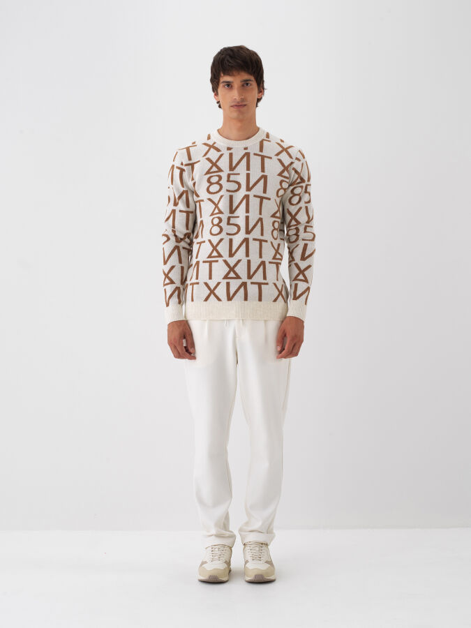Wool Patterned Sweater - Xint