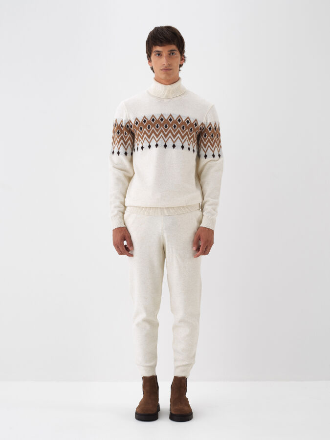 Wool Patterned Sweater - Xint