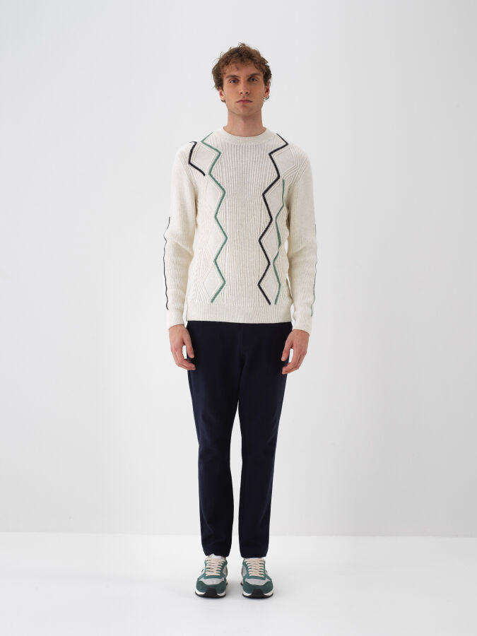 Wool Patterned Sweater - Xint
