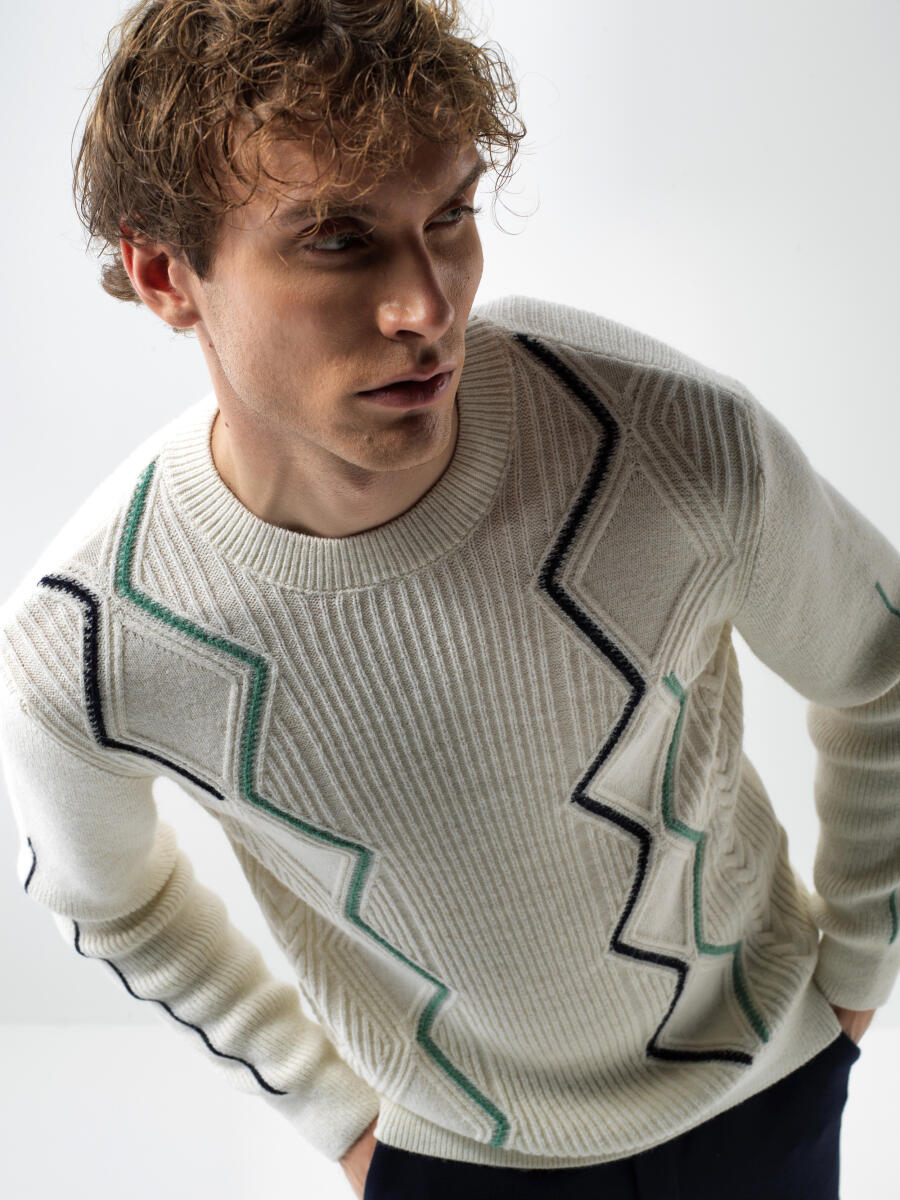 Wool Patterned Sweater