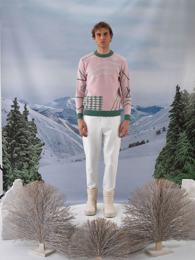 Wool Patterned Sweater - Xint