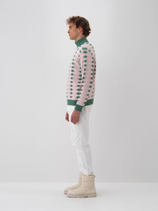 Wool Patterned Sweater - Xint