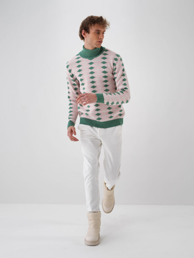 Wool Patterned Sweater - Xint