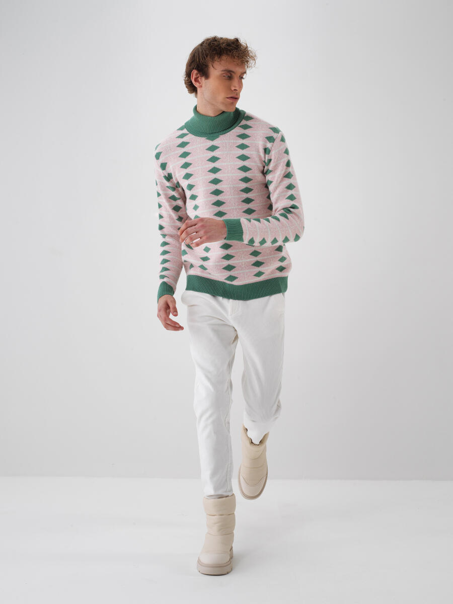 Wool Patterned Sweater - 3