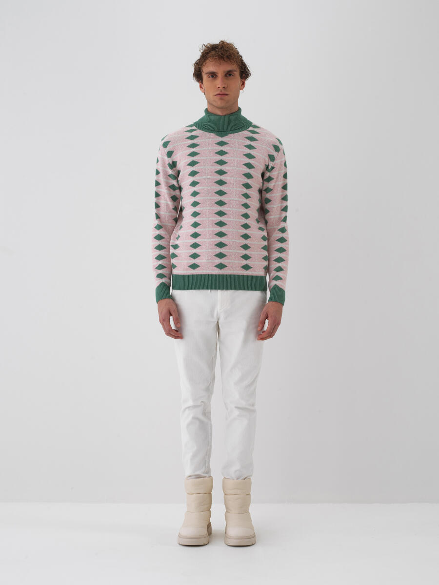 Wool Patterned Sweater - 2