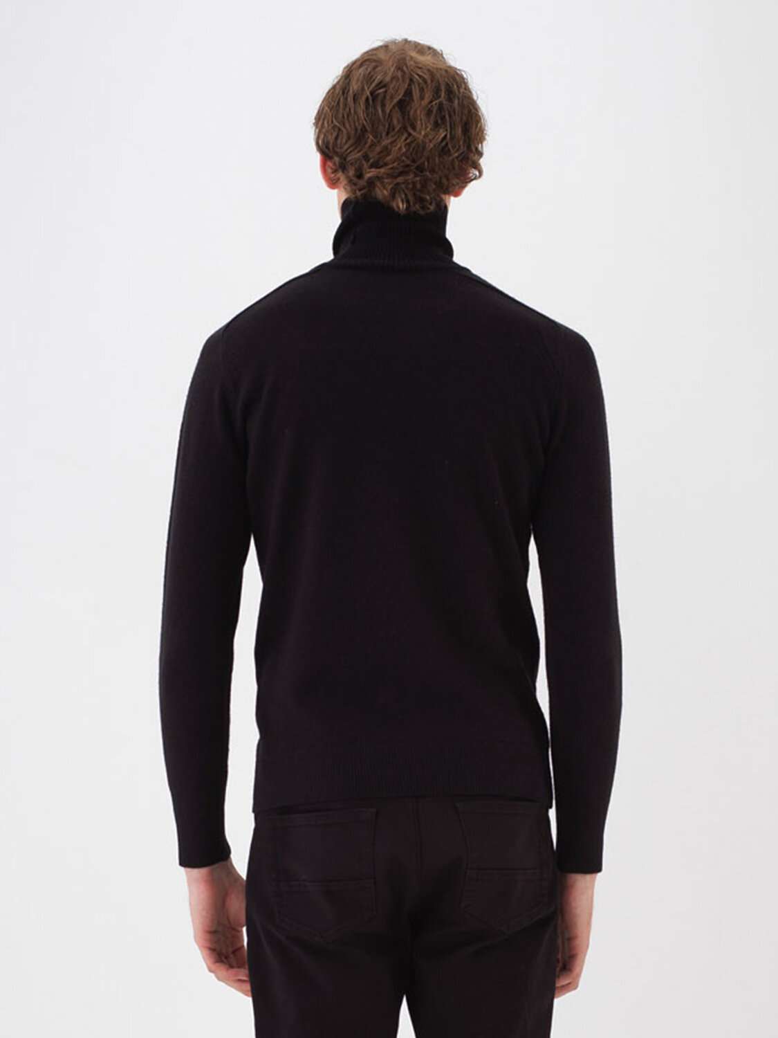 Wool Turtleneck Basic Sweater - 4