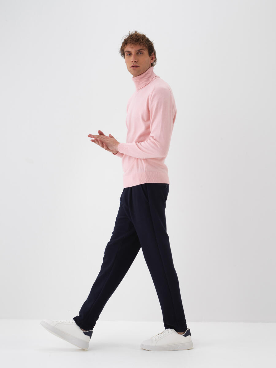 Wool Turtleneck Basic Sweater - 3