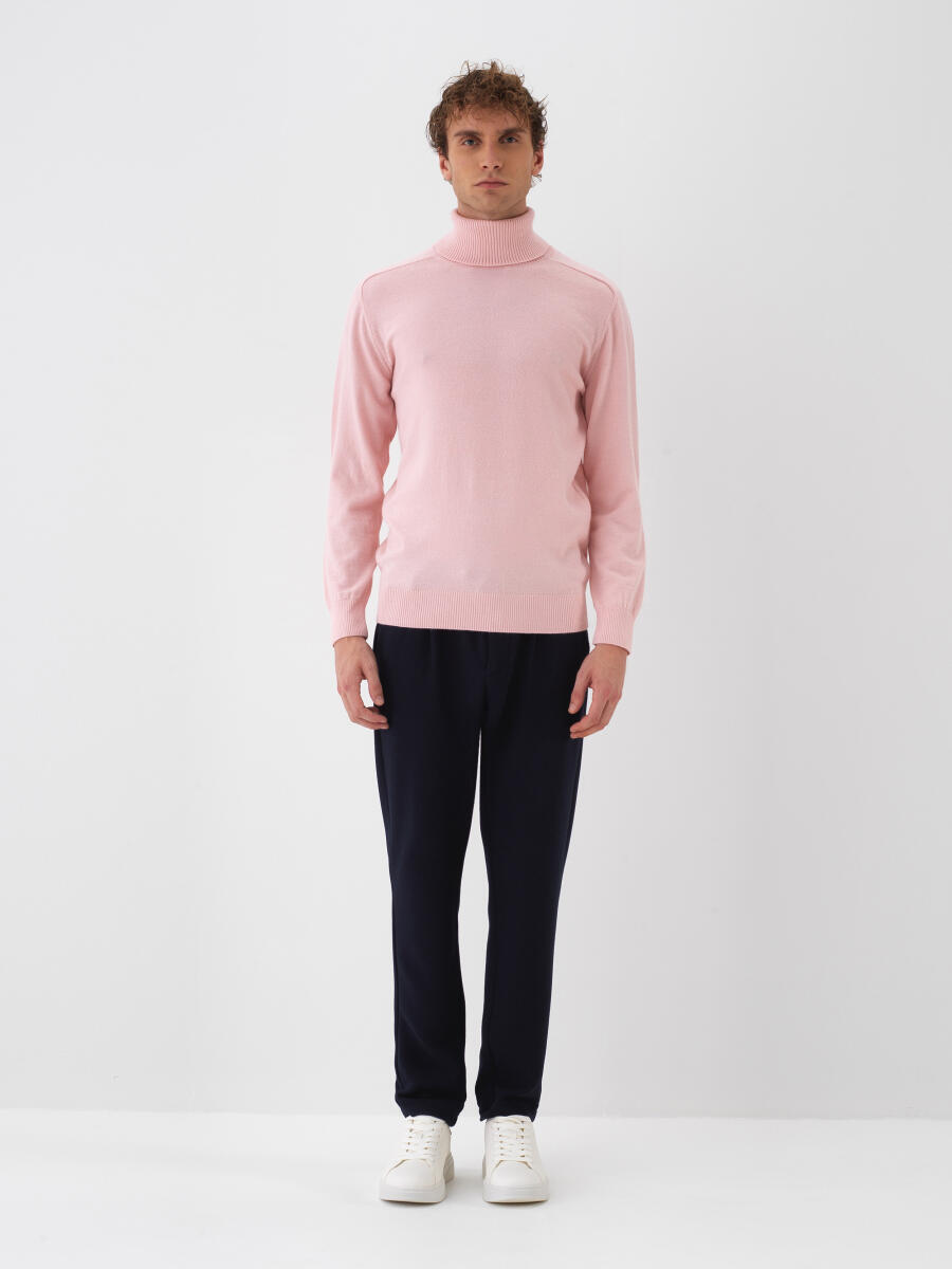 Wool Turtleneck Basic Sweater - 3