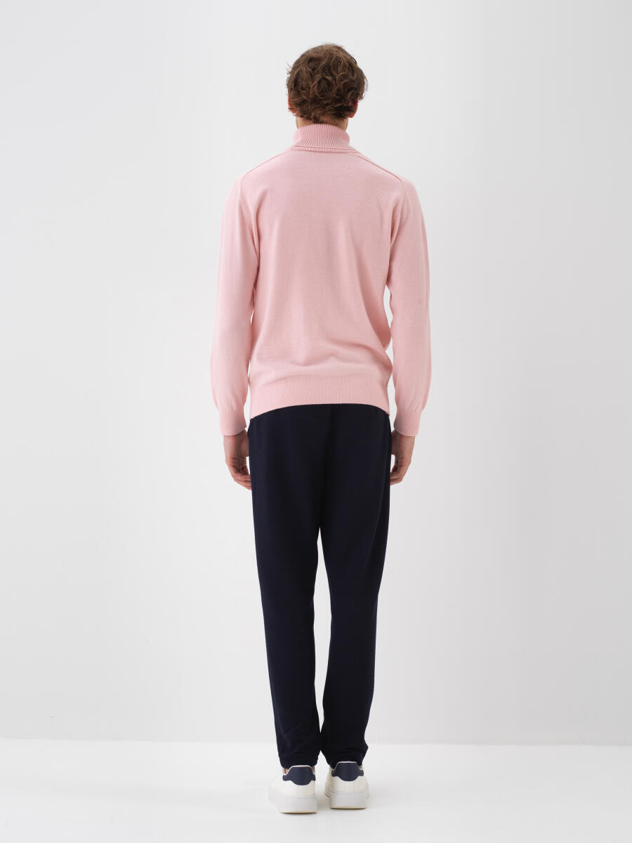 Wool Turtleneck Basic Sweater - 5