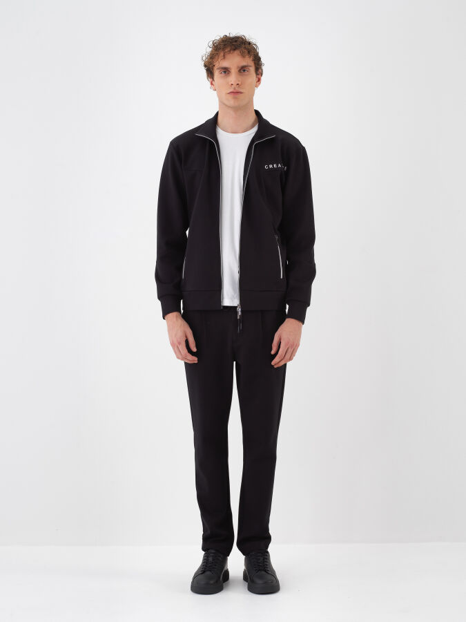 Cotton Printed Sweatshirt Jacket - Xint