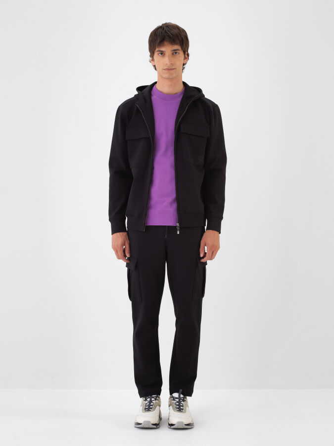 Cotton Sweatshirt Jacket - Xint