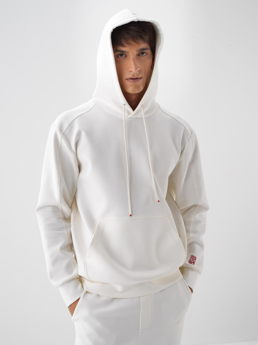 Cotton Hooded Sweatshirt - 1