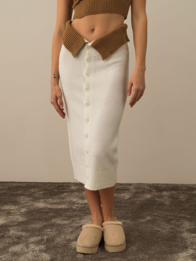 Oversized Knit Skirt - Xint