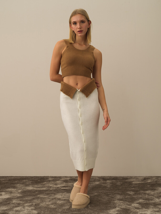 Oversized Knit Skirt - Xint