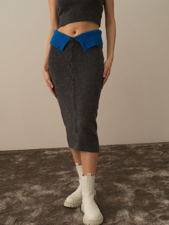 Oversized Knit Skirt - Xint