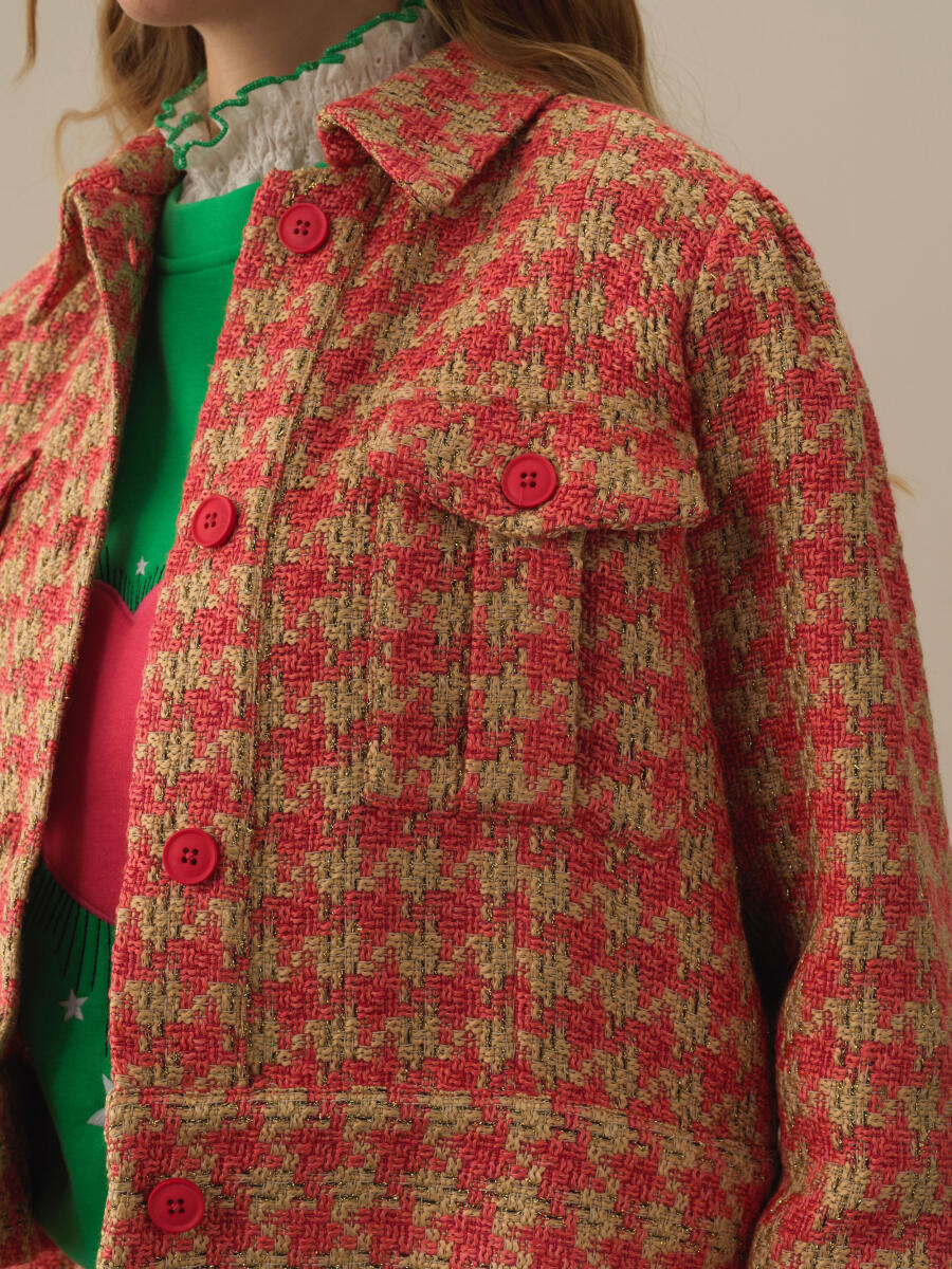 Oversized Patterned Jacket - 3