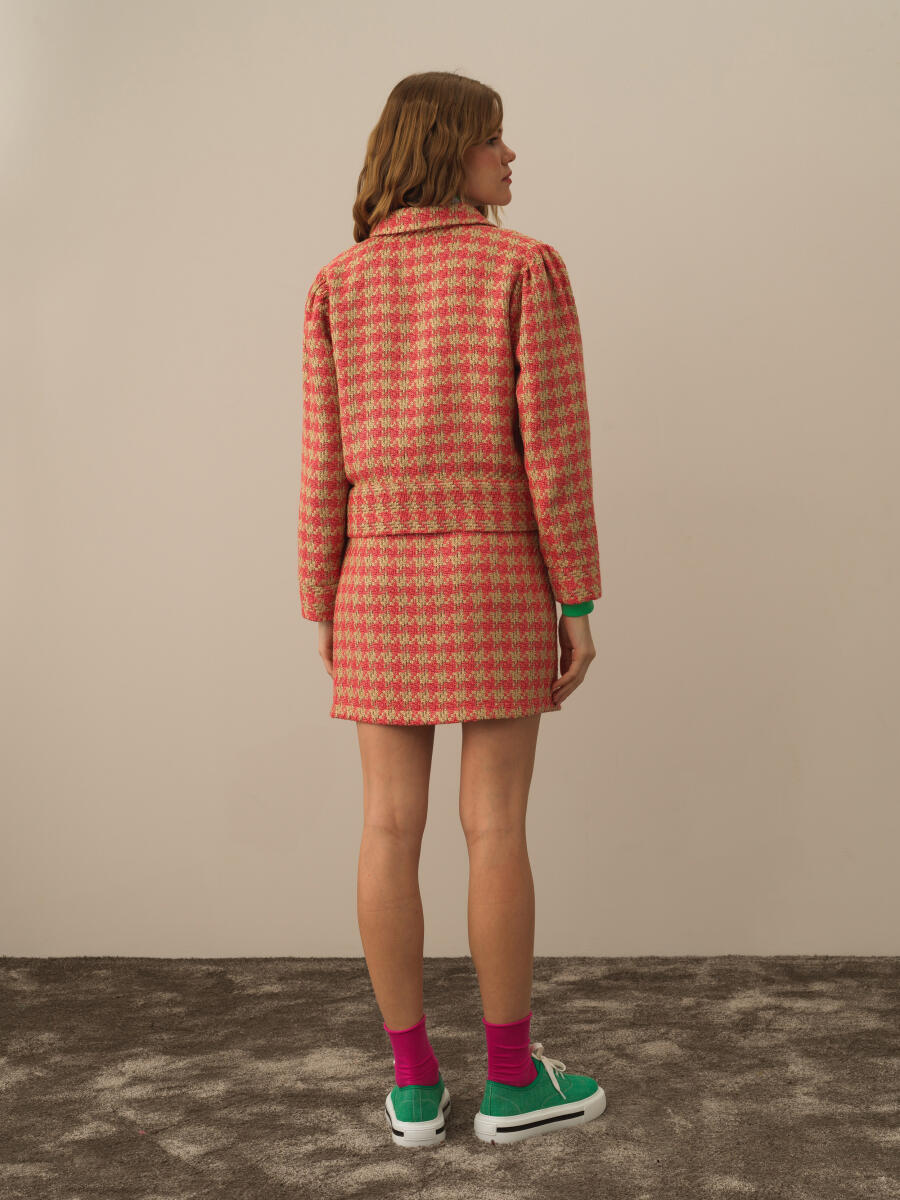 Oversized Patterned Jacket - 4