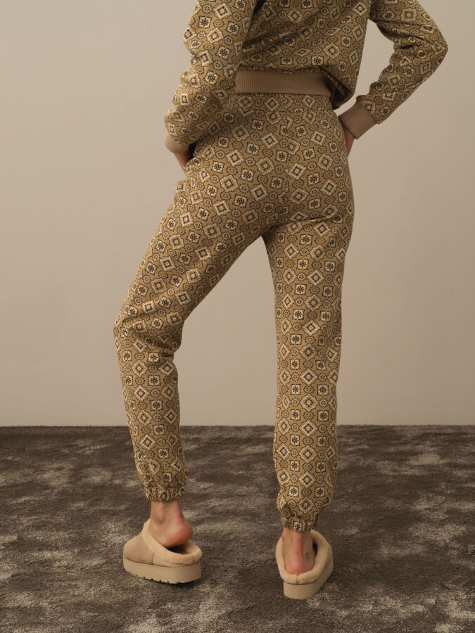 Oversized Patterned Modal Sweat Pants - Xint
