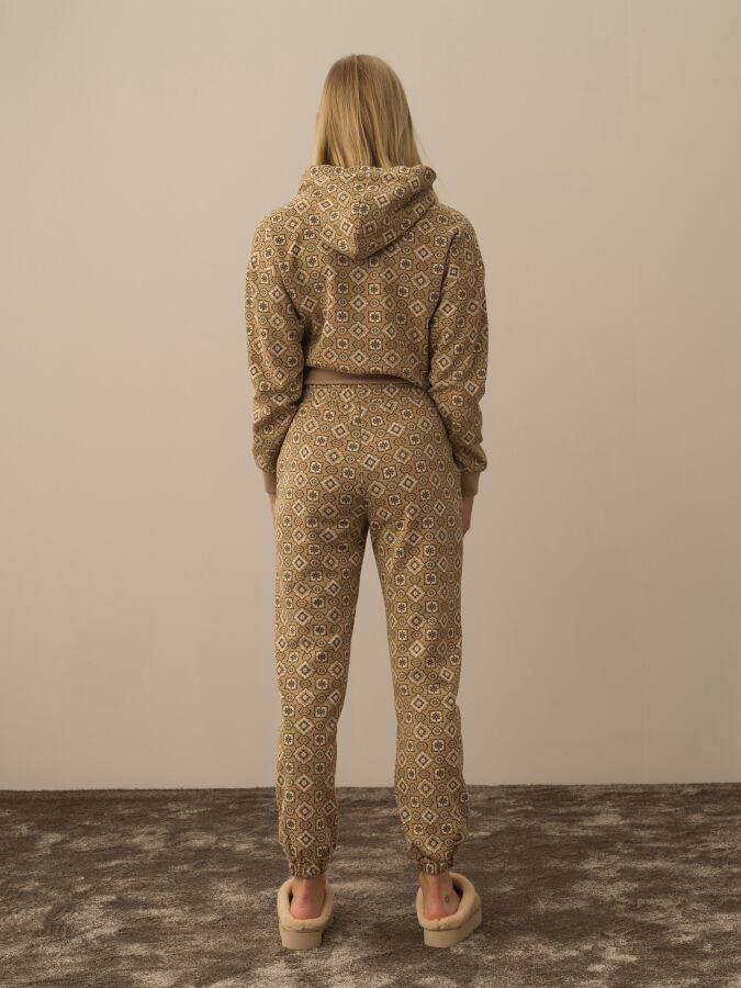 Oversized Patterned Modal Sweat Pants - Xint