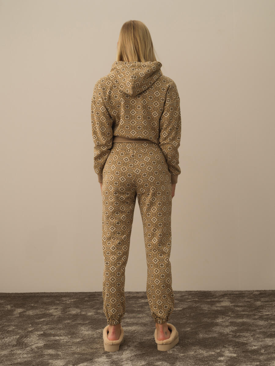 Oversized Patterned Modal Sweat Pants - 4