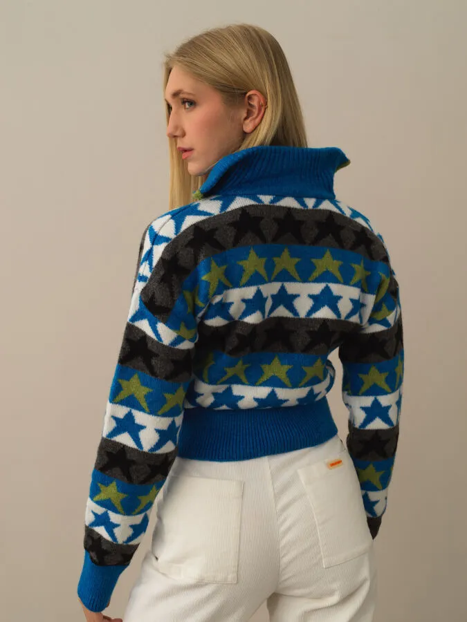 Oversized Patterned Sweater - Xint